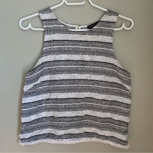 Generation Love Joel Boucle SleevelessTextured Black and White Tank Top Size XS